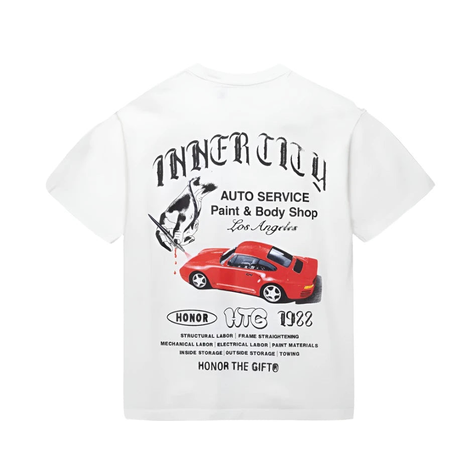 Honor The Gift Inner City Auto Service SS Tee - Bone